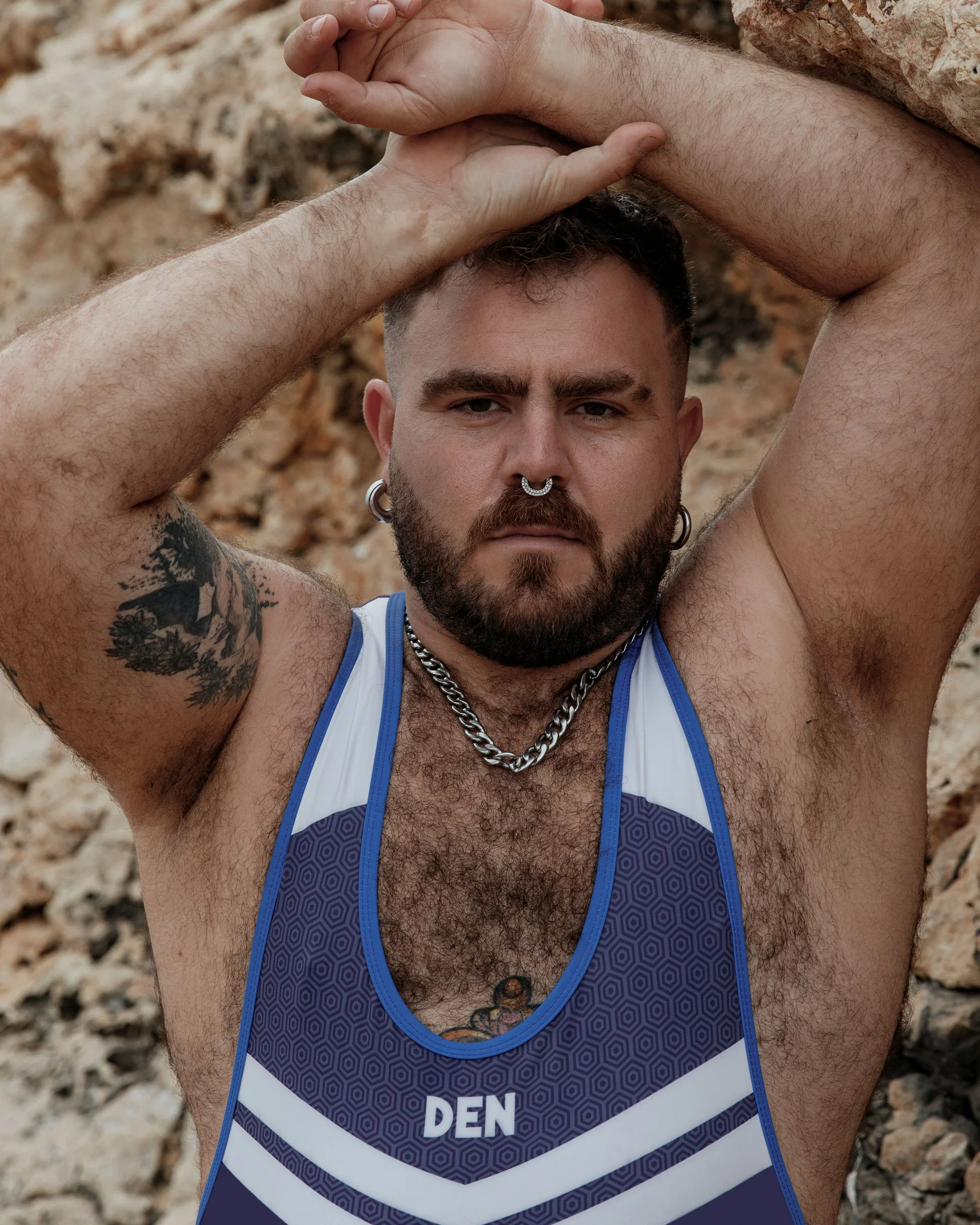 Low-Cut  Singlet - Blue - Image 4