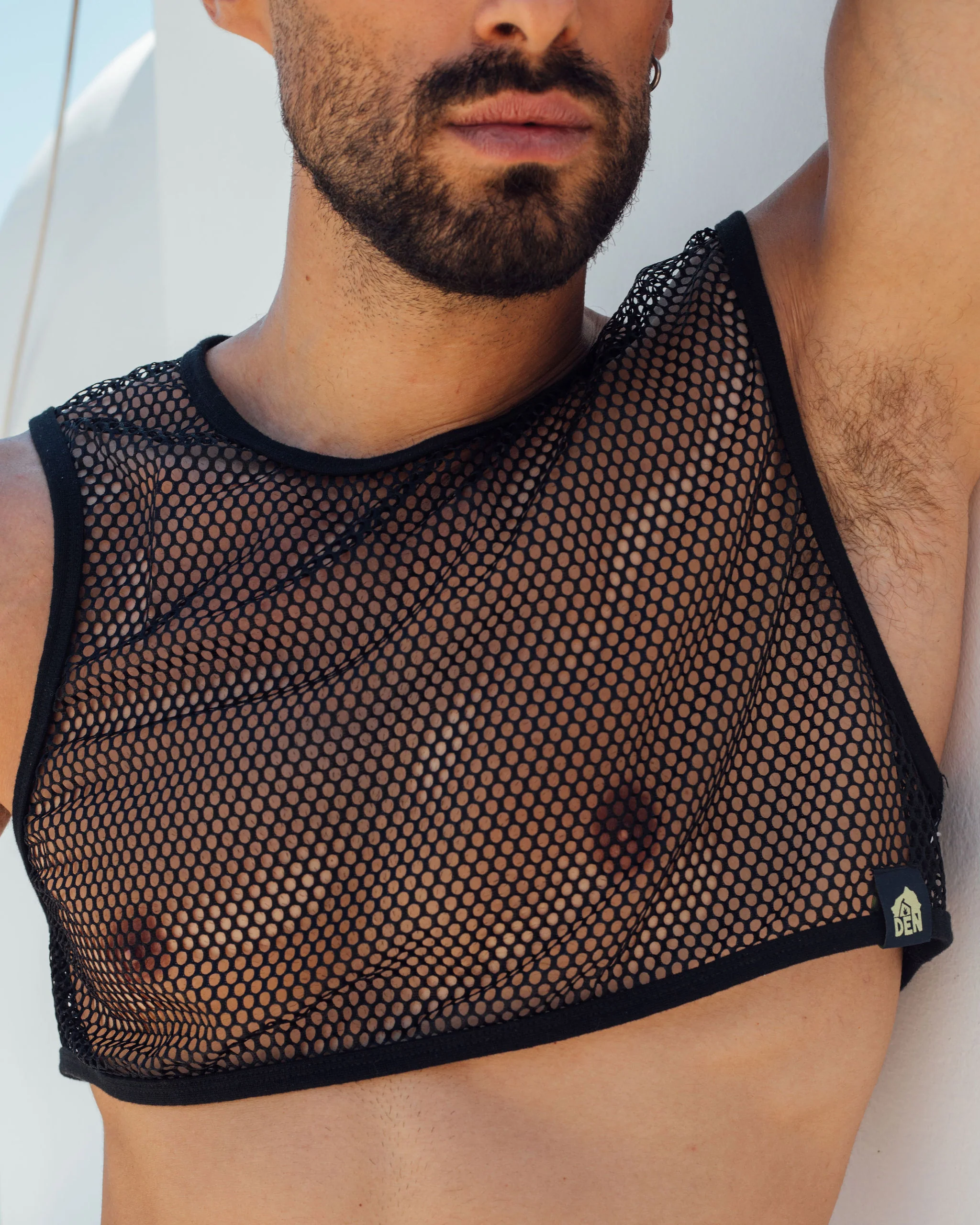 DEN Crop Vest - Black Mesh - Image 3