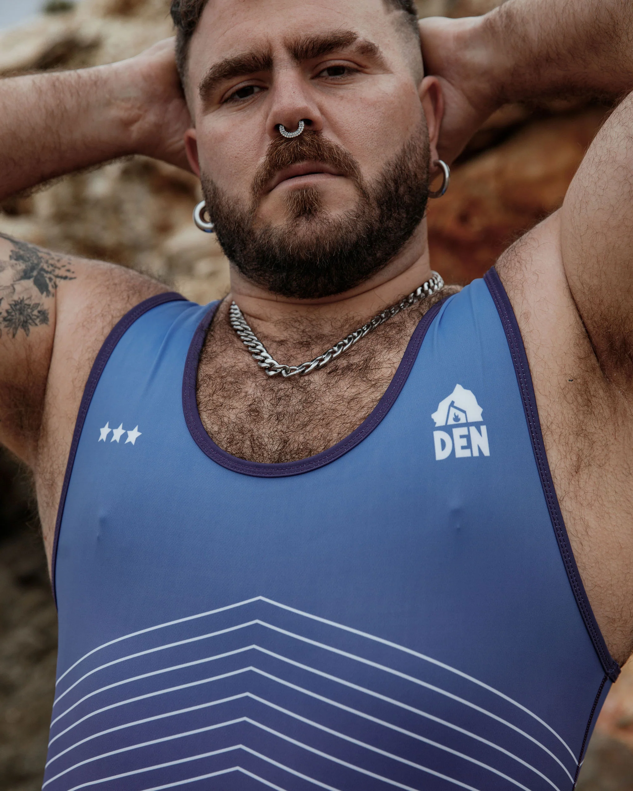 Classic-Cut Singlet - Blue - Image 3