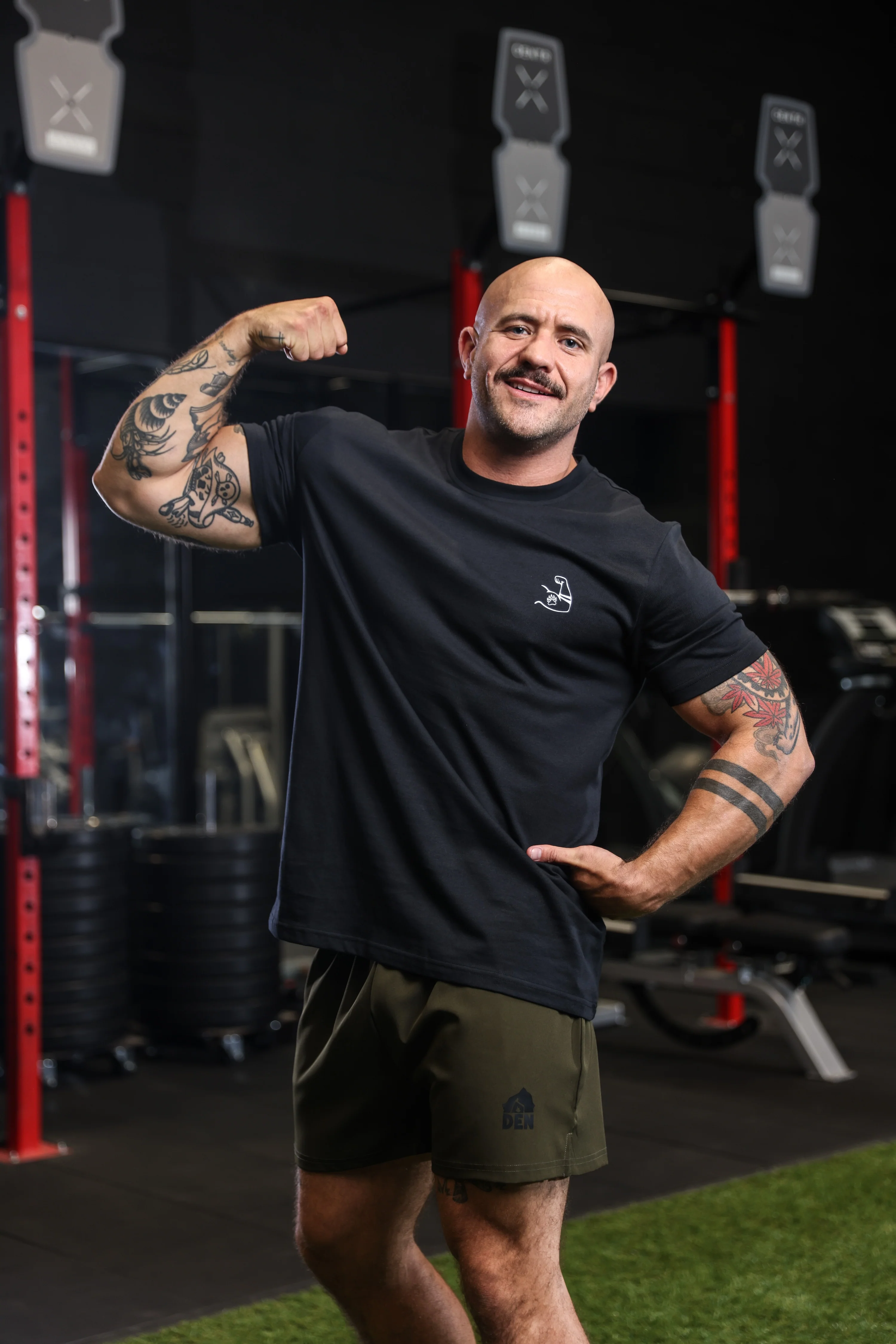 DEN X Bear Trainer - Cotton Training Tee - Black - Image 3