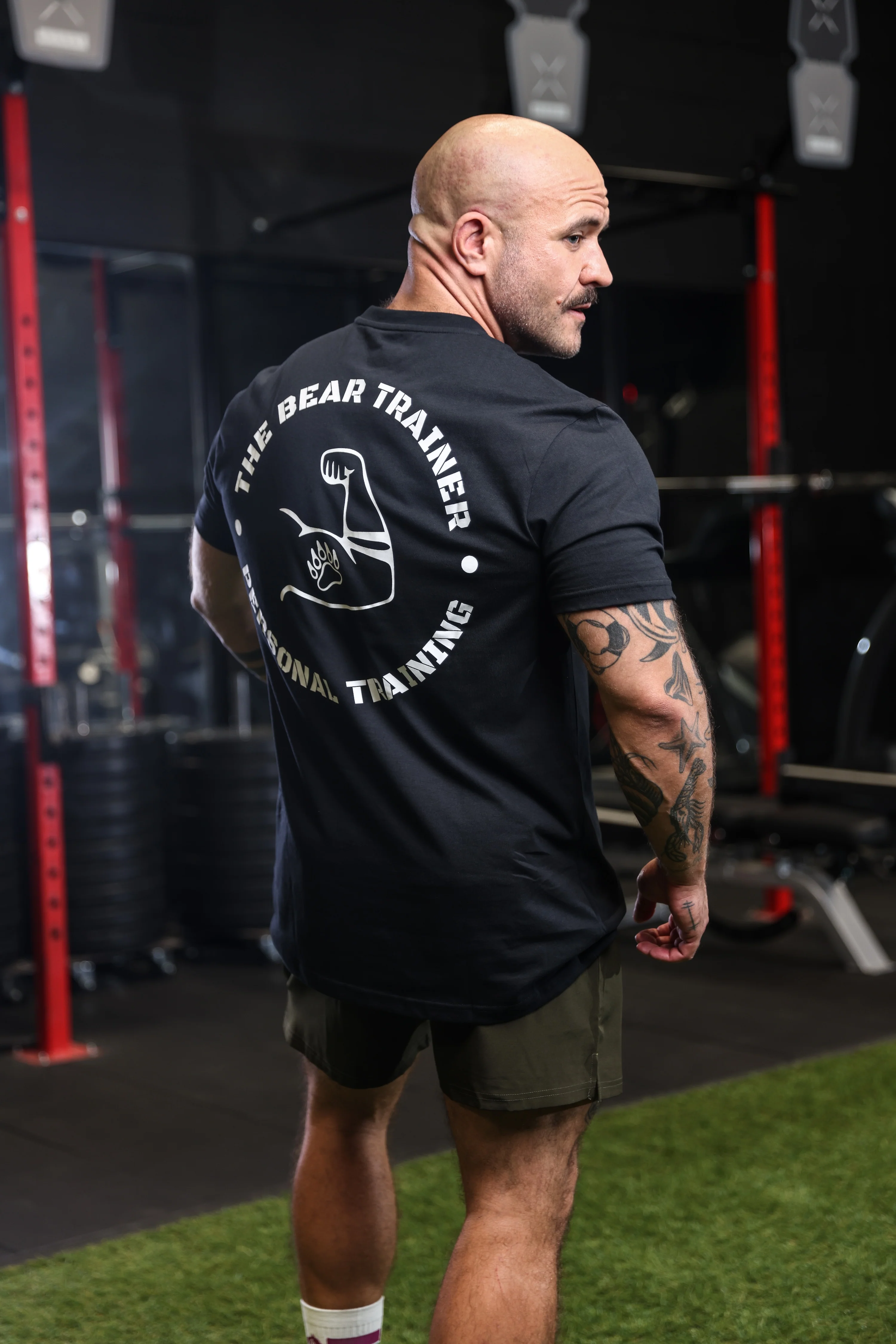 DEN X Bear Trainer - Cotton Training Tee - Black - Image 4