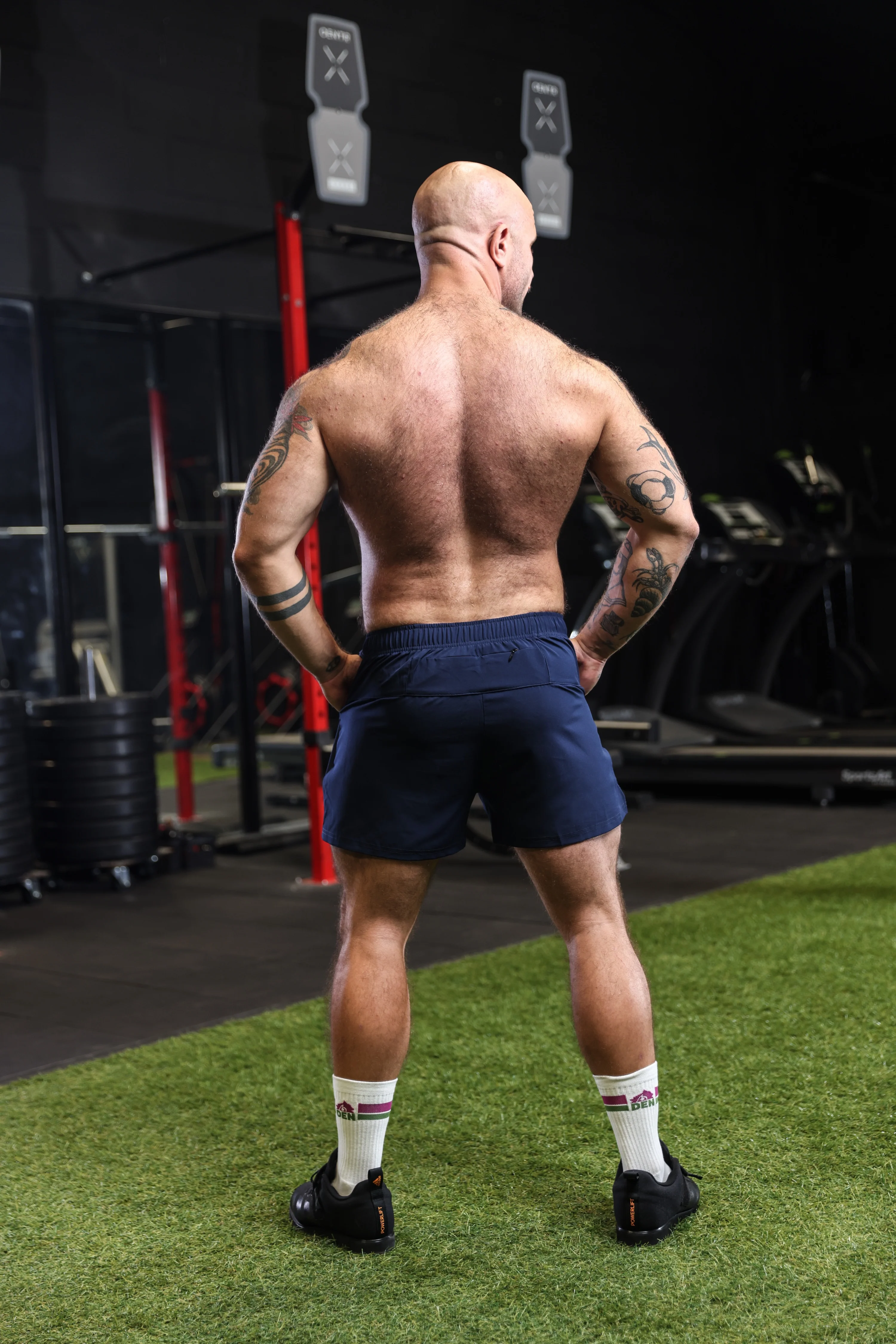 DEN X Bear Trainer Gym Shorts - Navy - Image 3