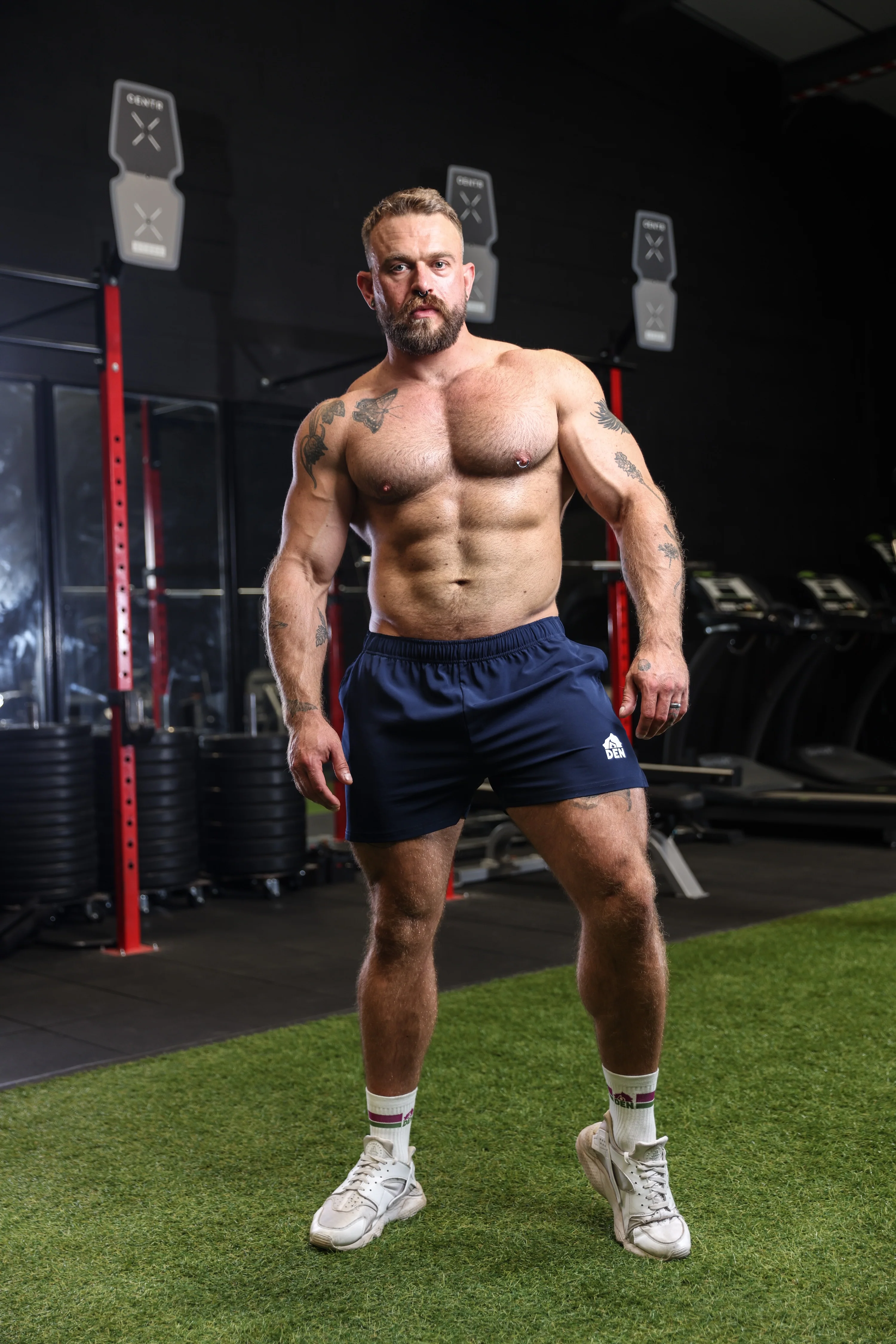DEN X Bear Trainer Gym Shorts - Navy - Image 4