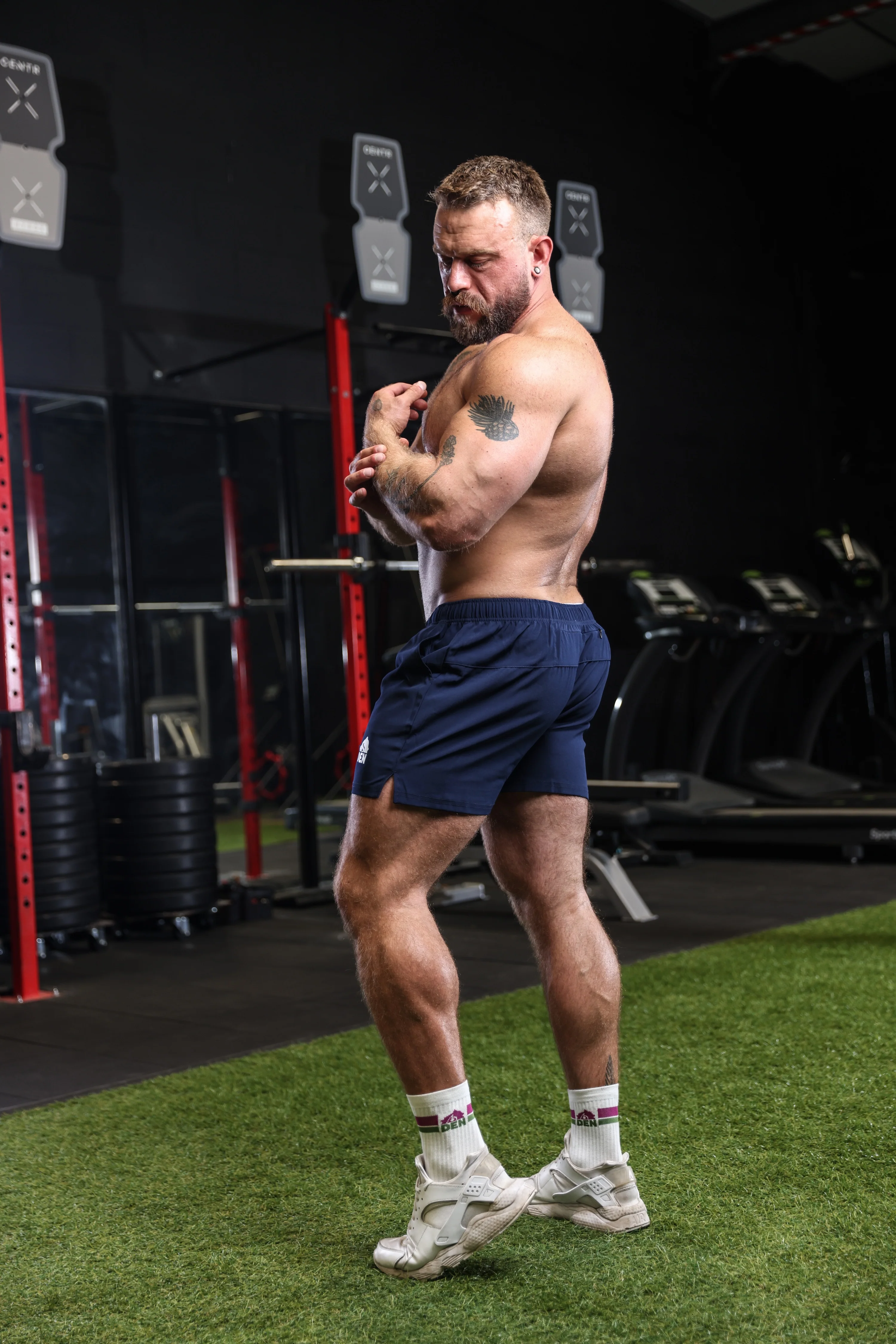 DEN X Bear Trainer Gym Shorts - Navy - Image 5