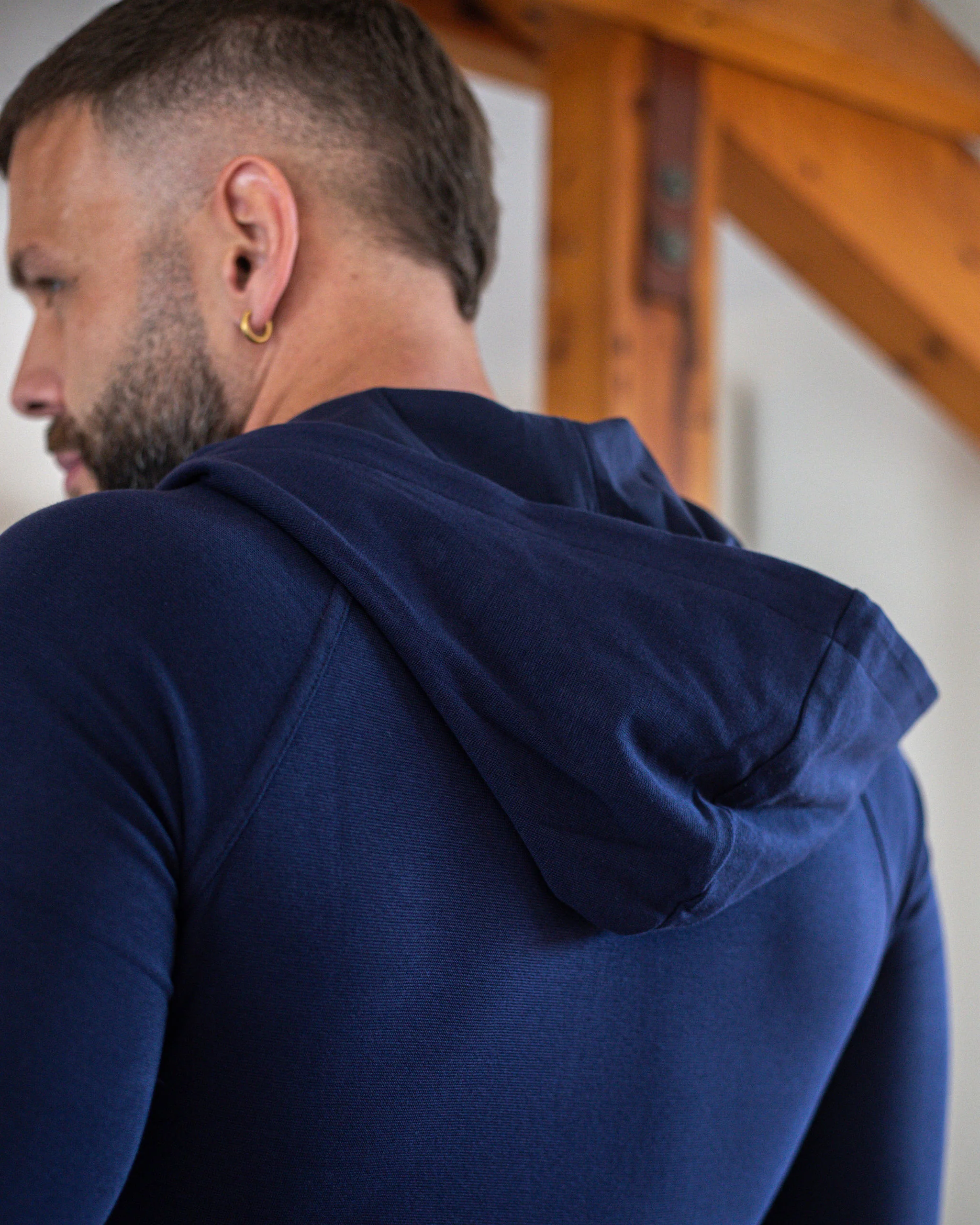 Hooded Long Sleeve Union Suit - Navy - Image 3