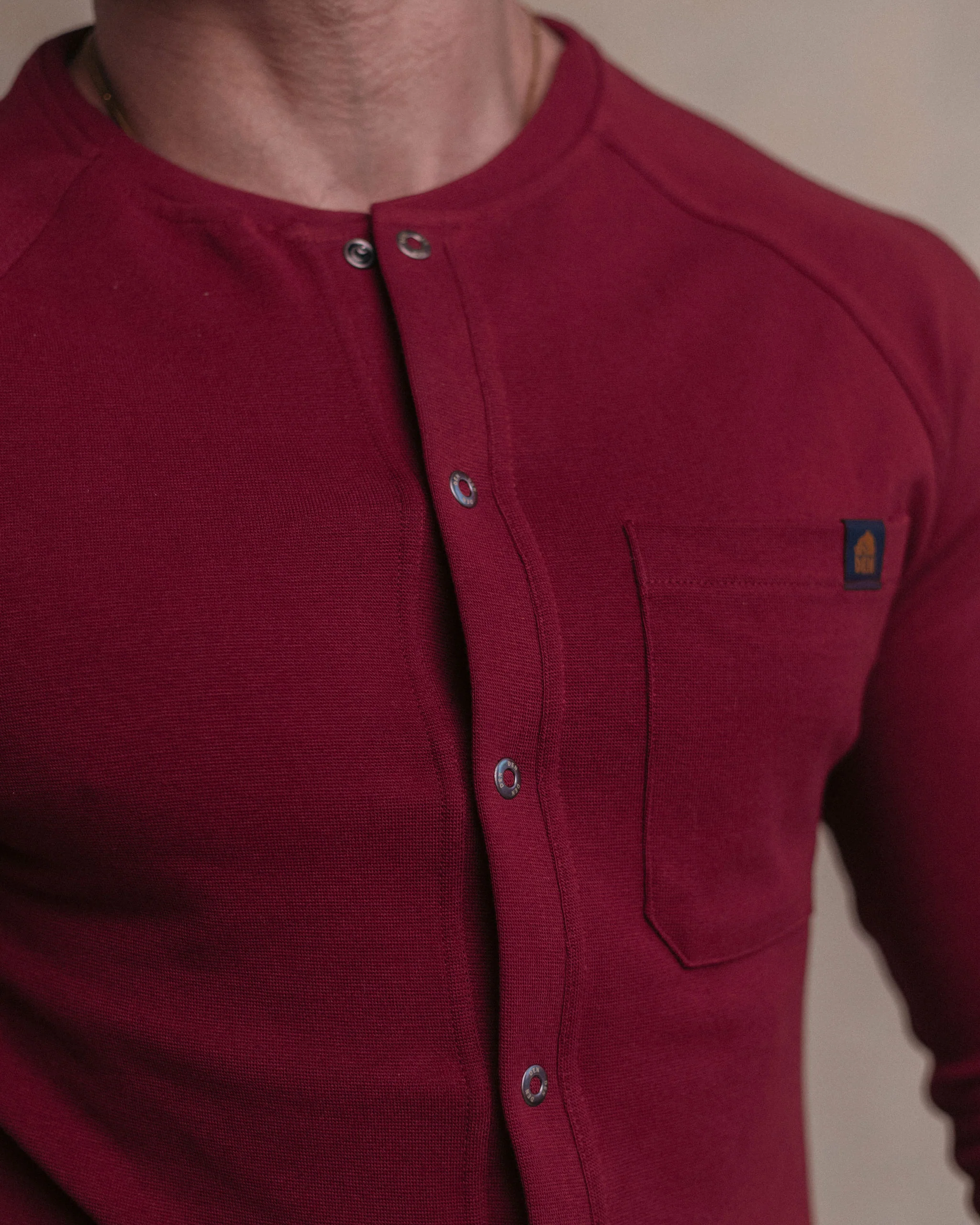 Long Sleeve Union Suit - Burgundy - Image 3