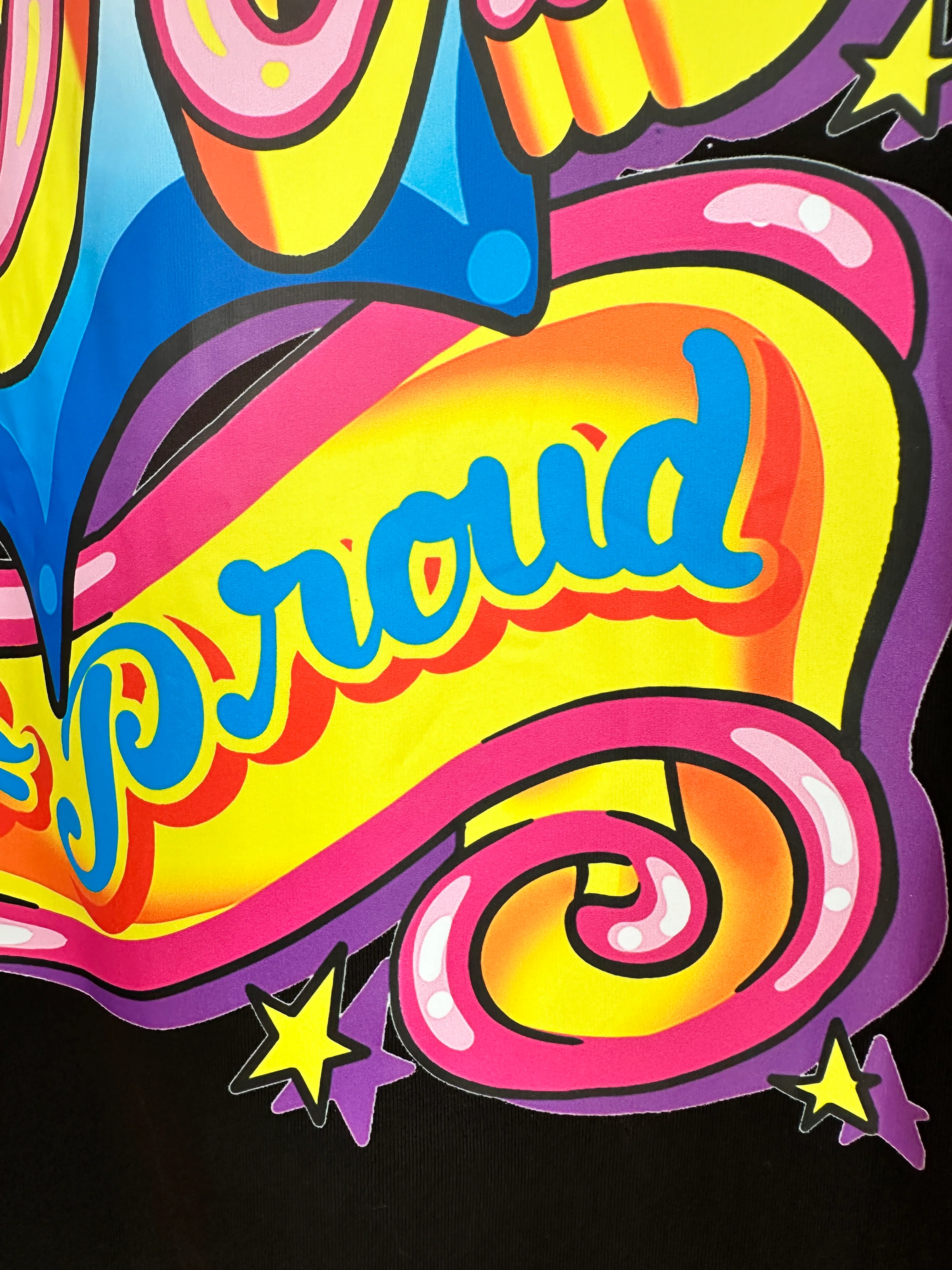 'Loud and Proud' - Black regular fit T-Shirt - Image 5