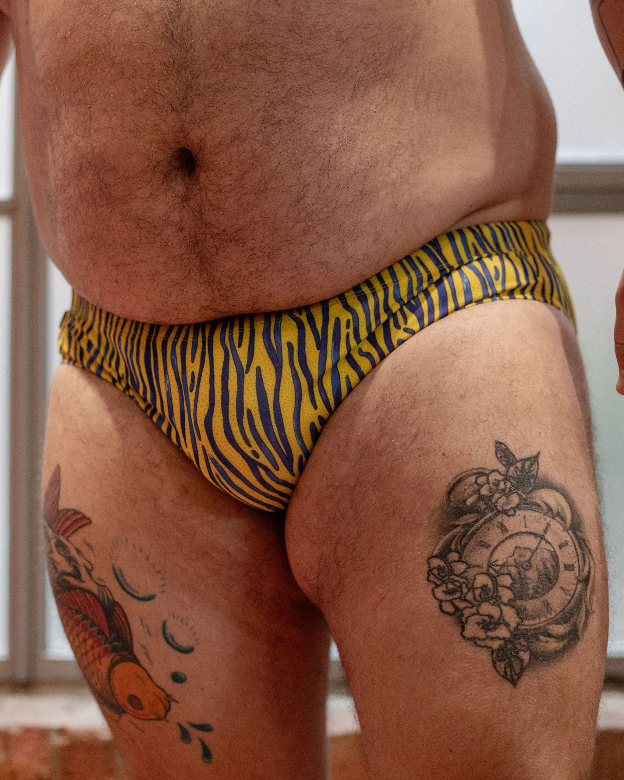 Regular Swim Brief - Yellow Stripe - Image 3