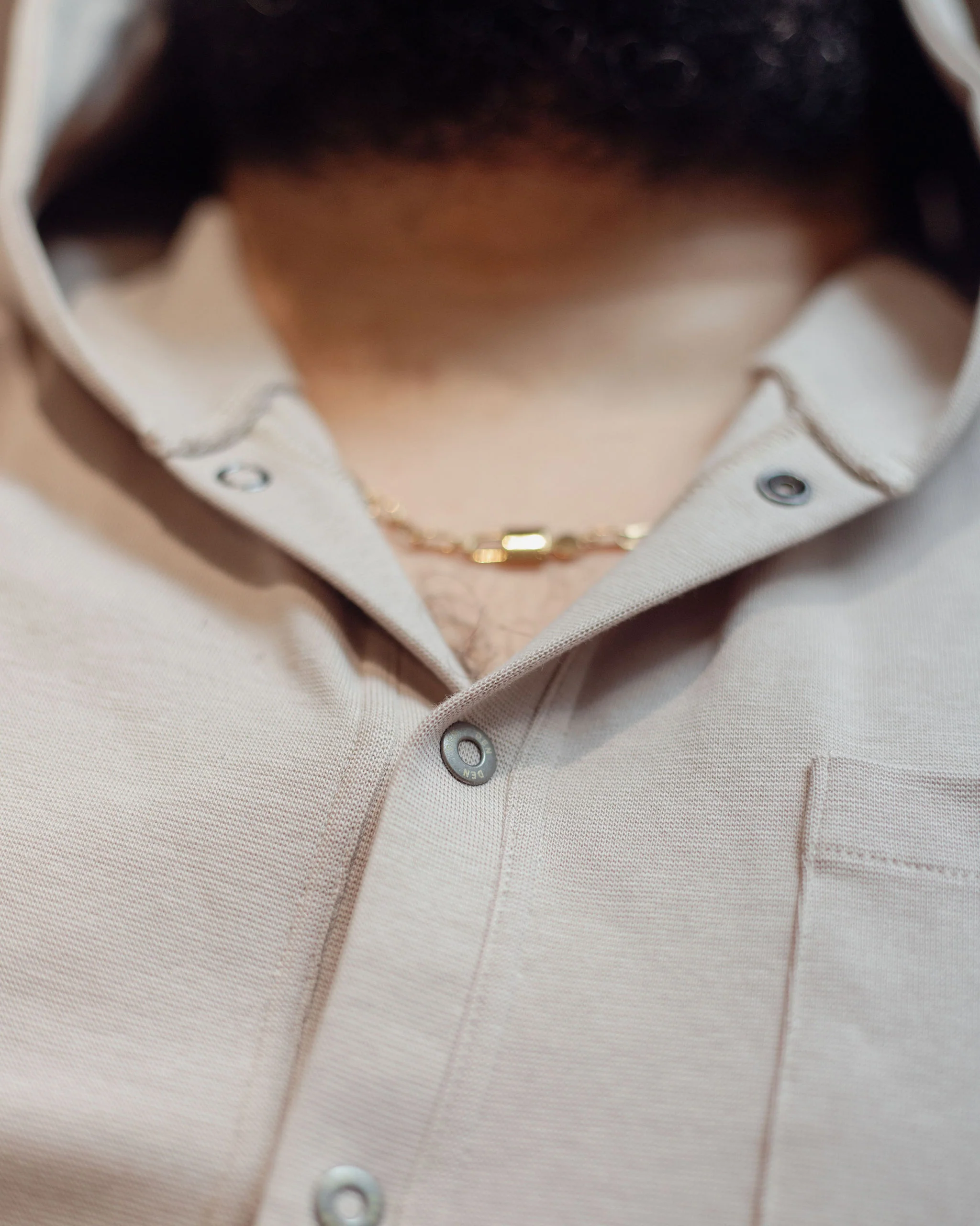 Short Sleeve Hooded Union Suit - Light Grey - Image 3