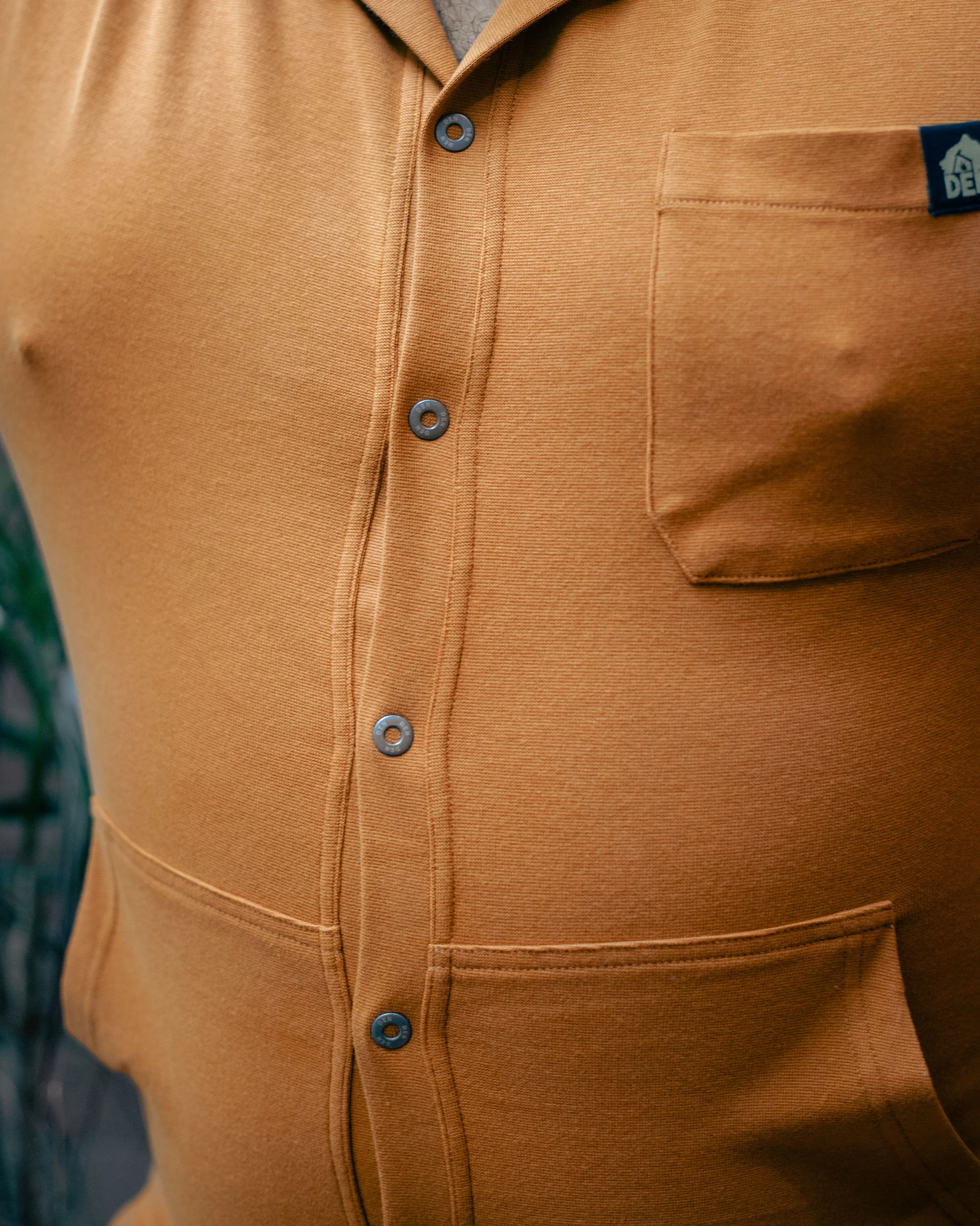 Short Sleeve Hooded Union Suit - Honey - Image 3