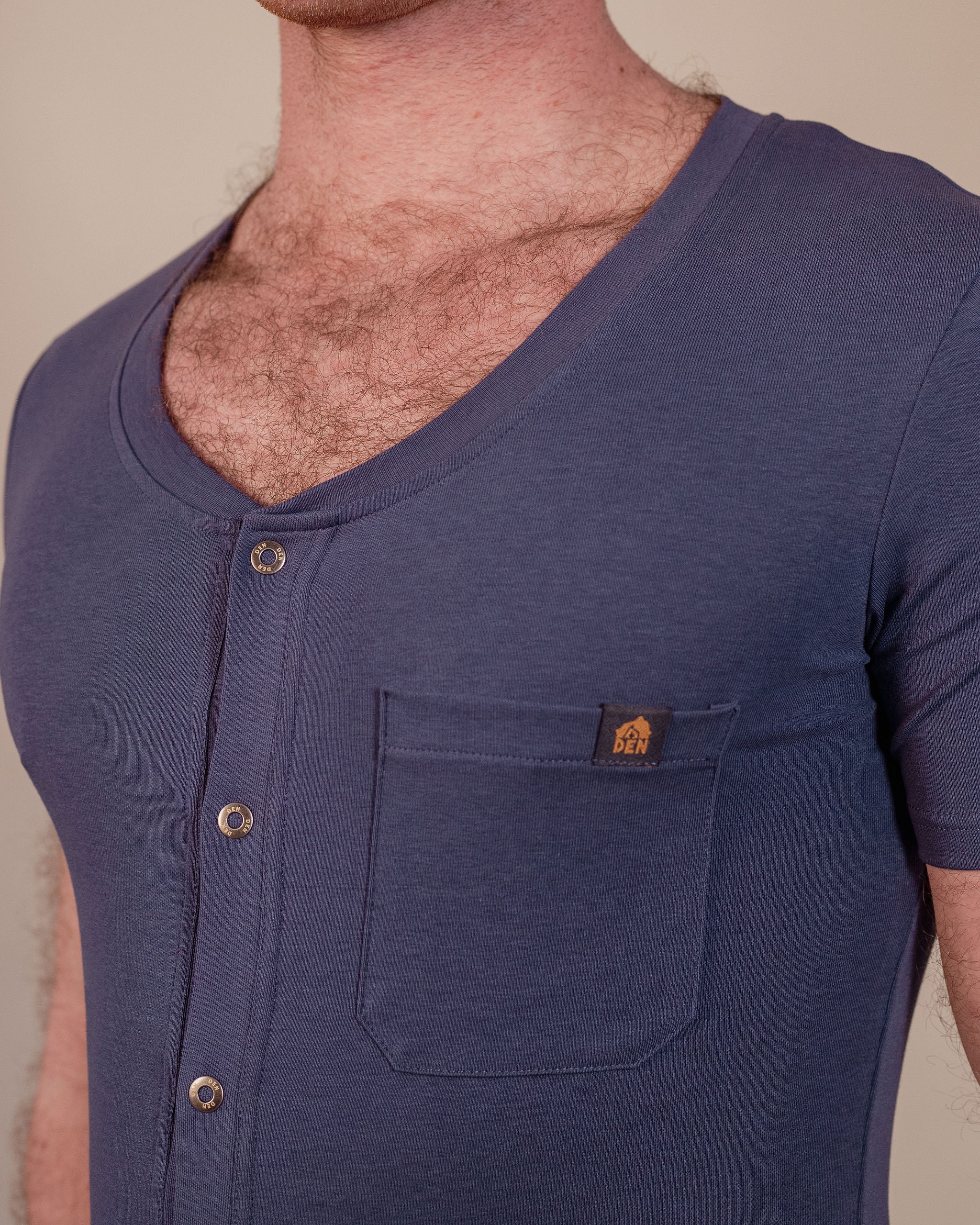 Short Sleeve Summer Union Suit - Blue - Image 5