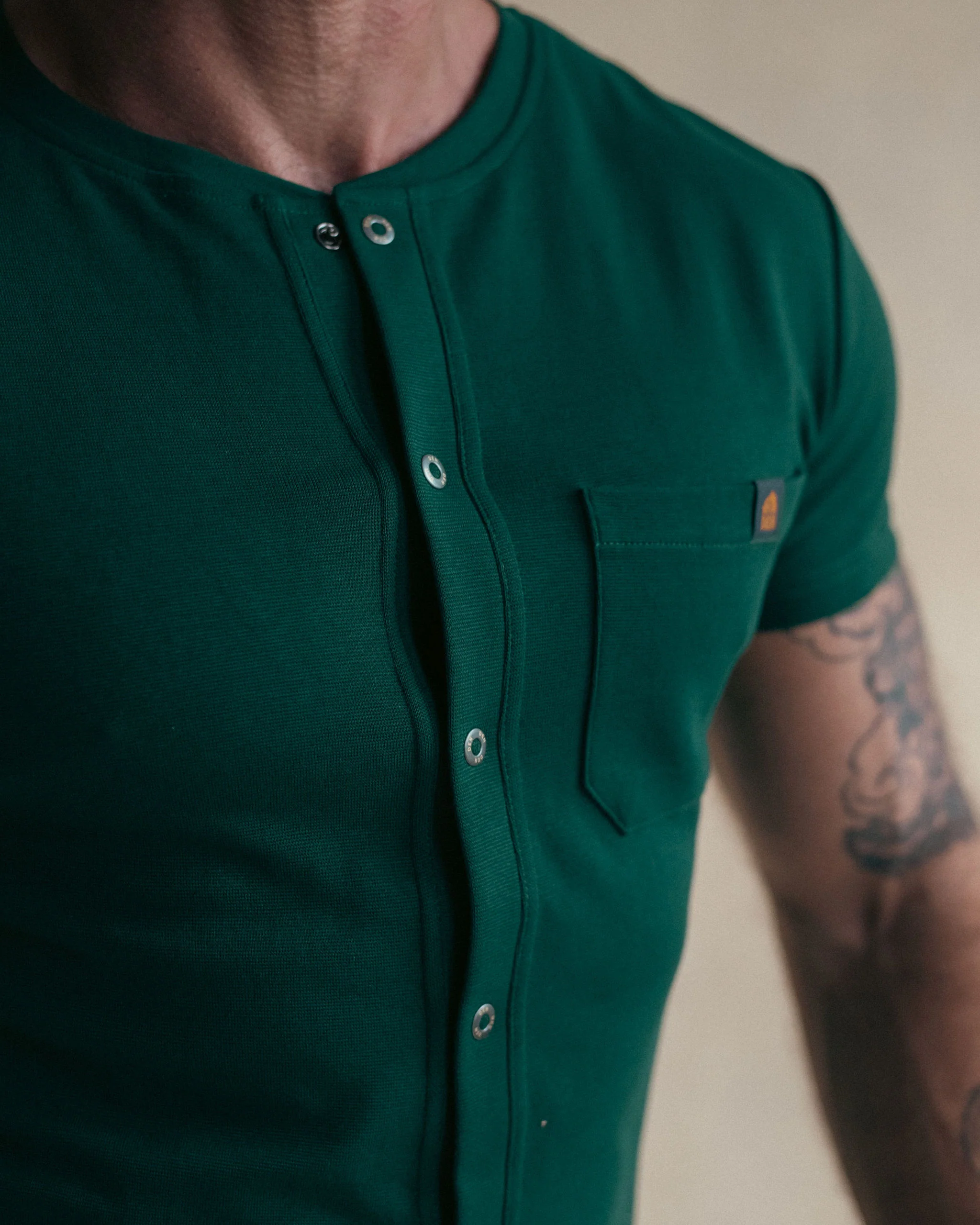 Short Sleeve Union Suit - Evergreen - Image 4