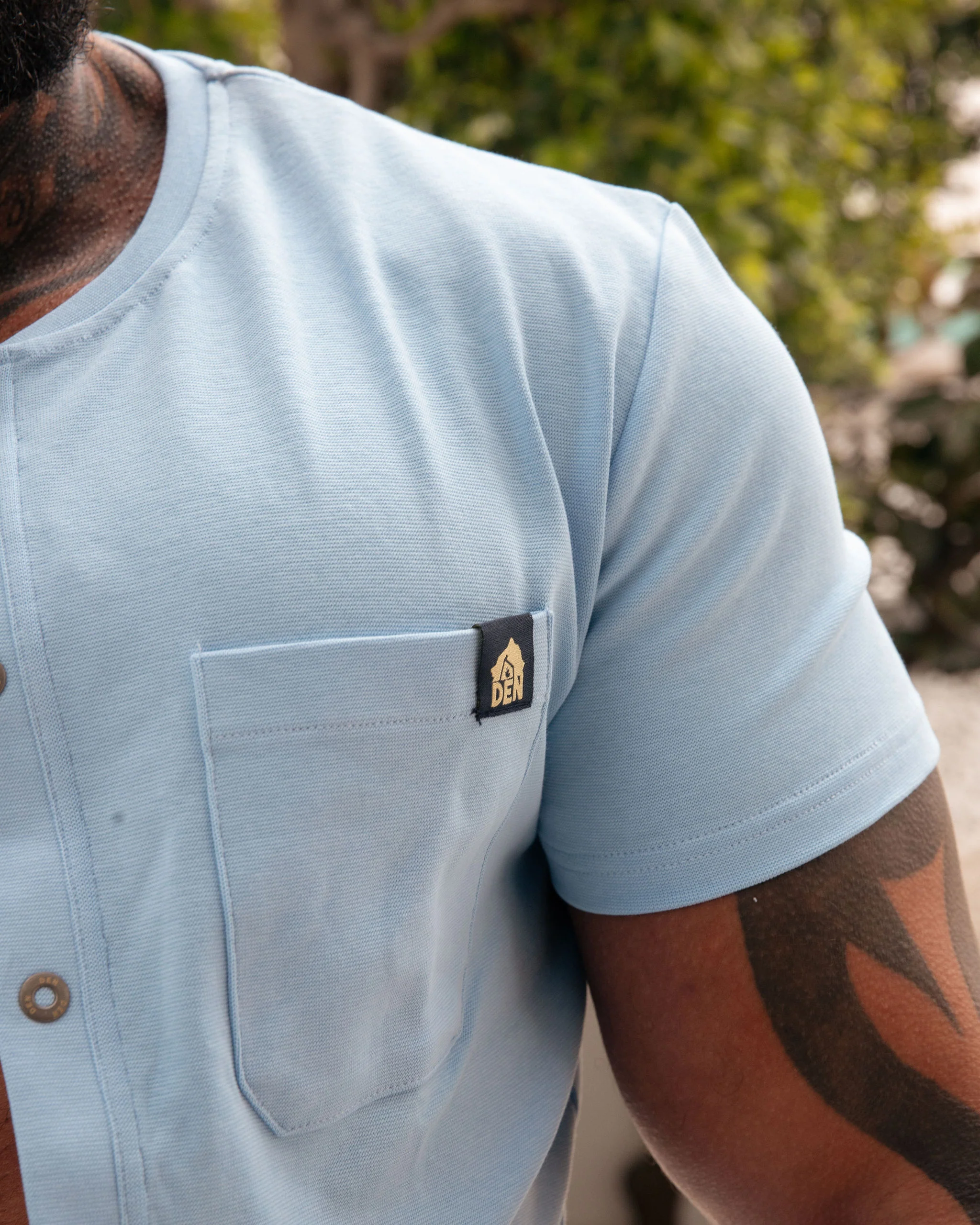 Short Sleeve Union Suit - Light Blue - Image 3