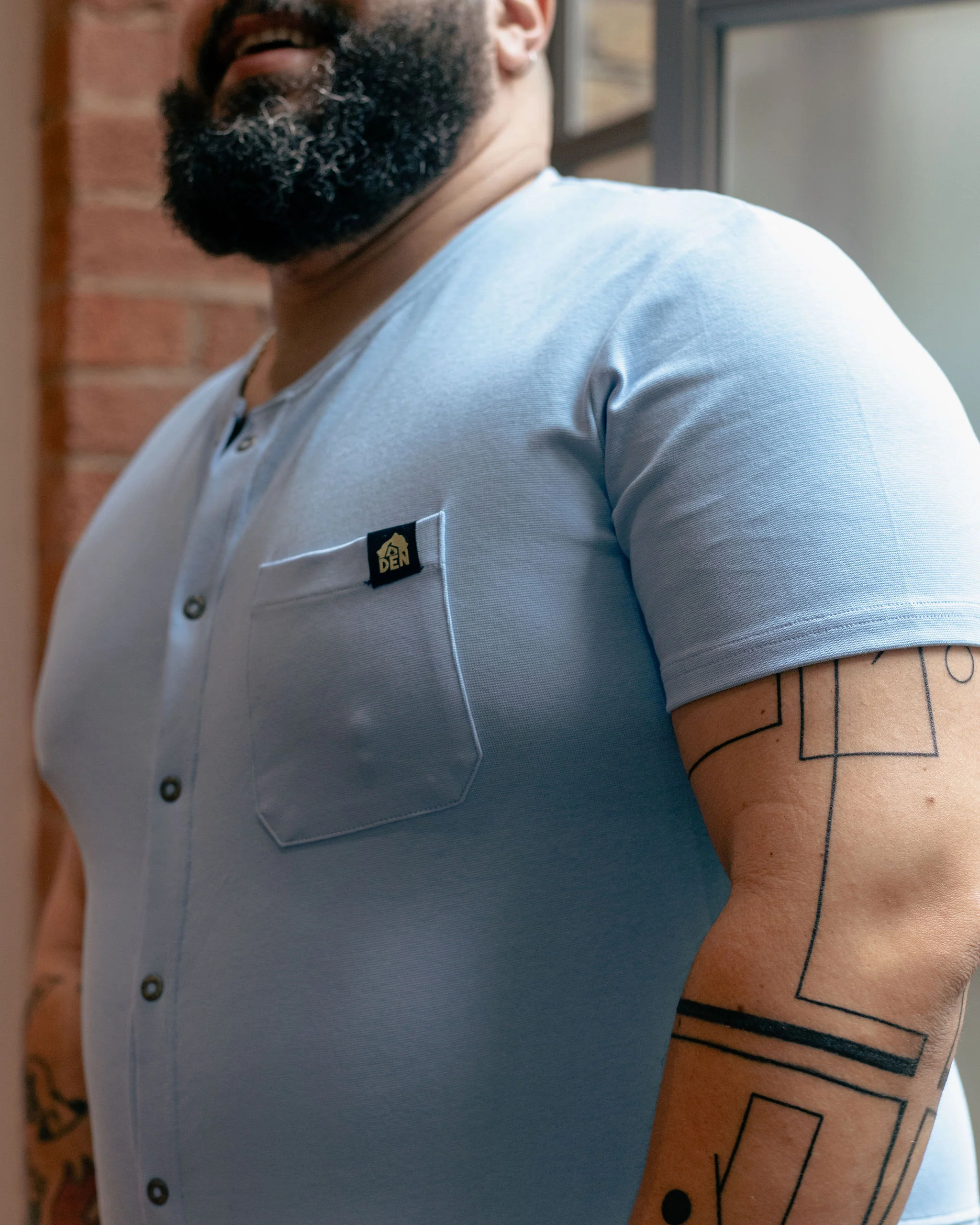 Short Sleeve Union Suit - Light Blue - Image 5