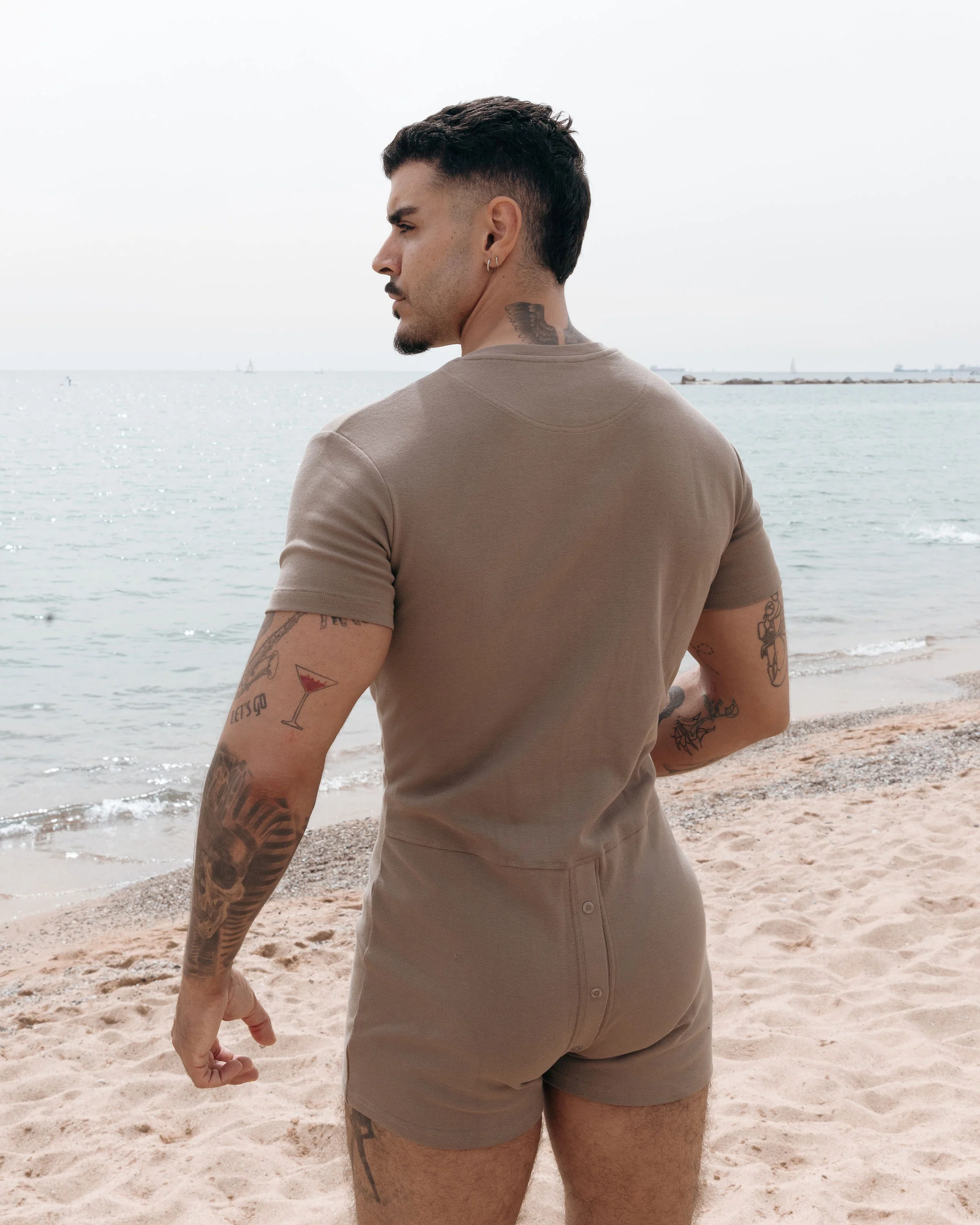Short Sleeve Union Suit - Clay - Image 5
