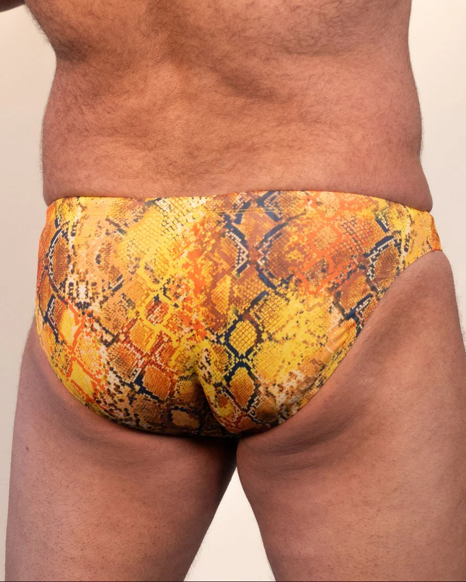 Skinny Swim Brief - Gold Serpent - Image 6