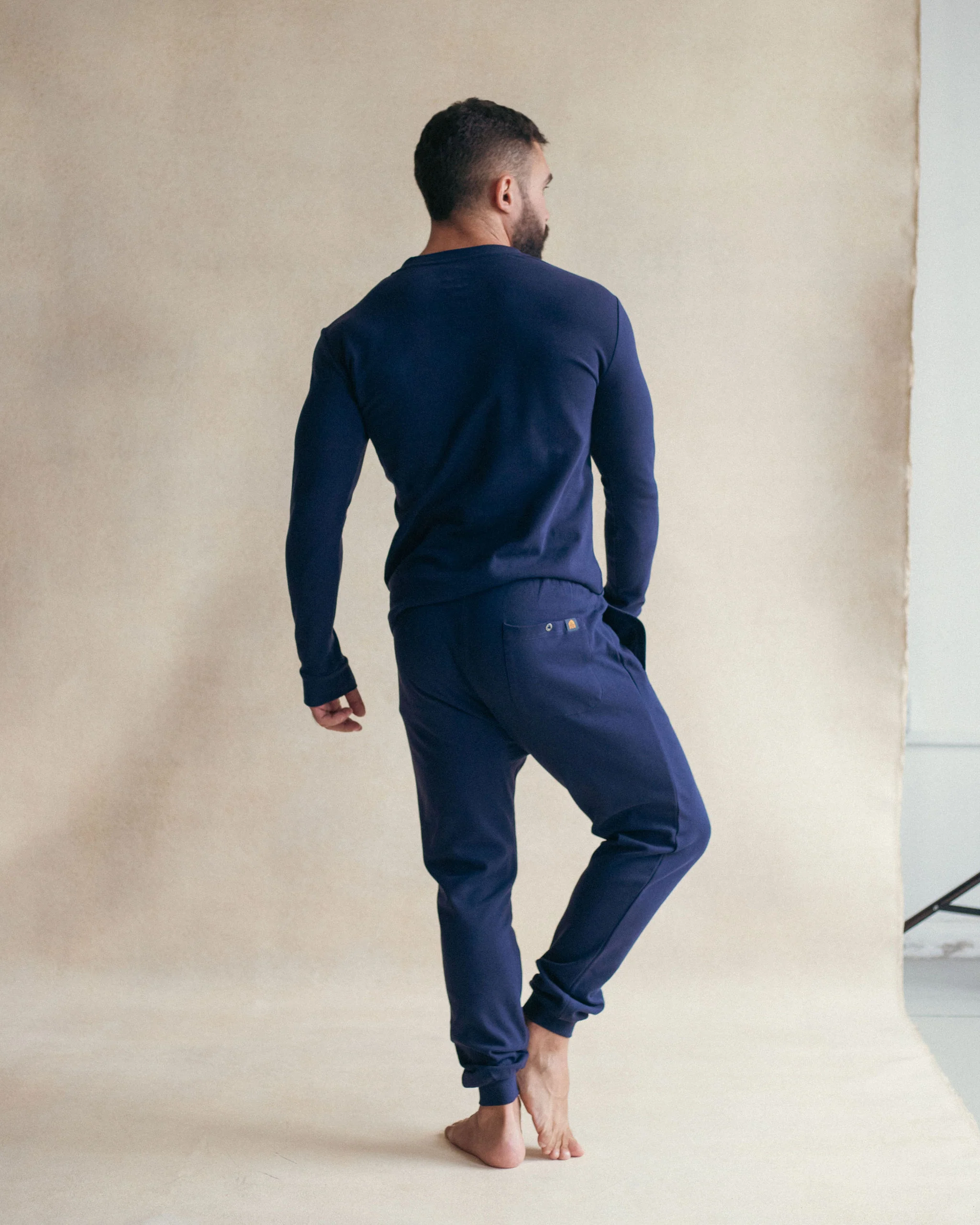 Union Long Sleeve Tee - Navy - Image 3