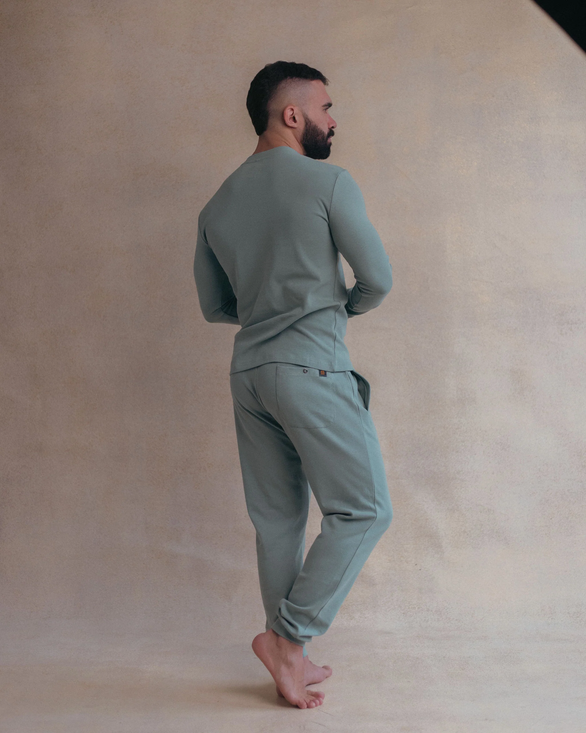 Union Long Sleeve Tee - Pale Blue - Image 3