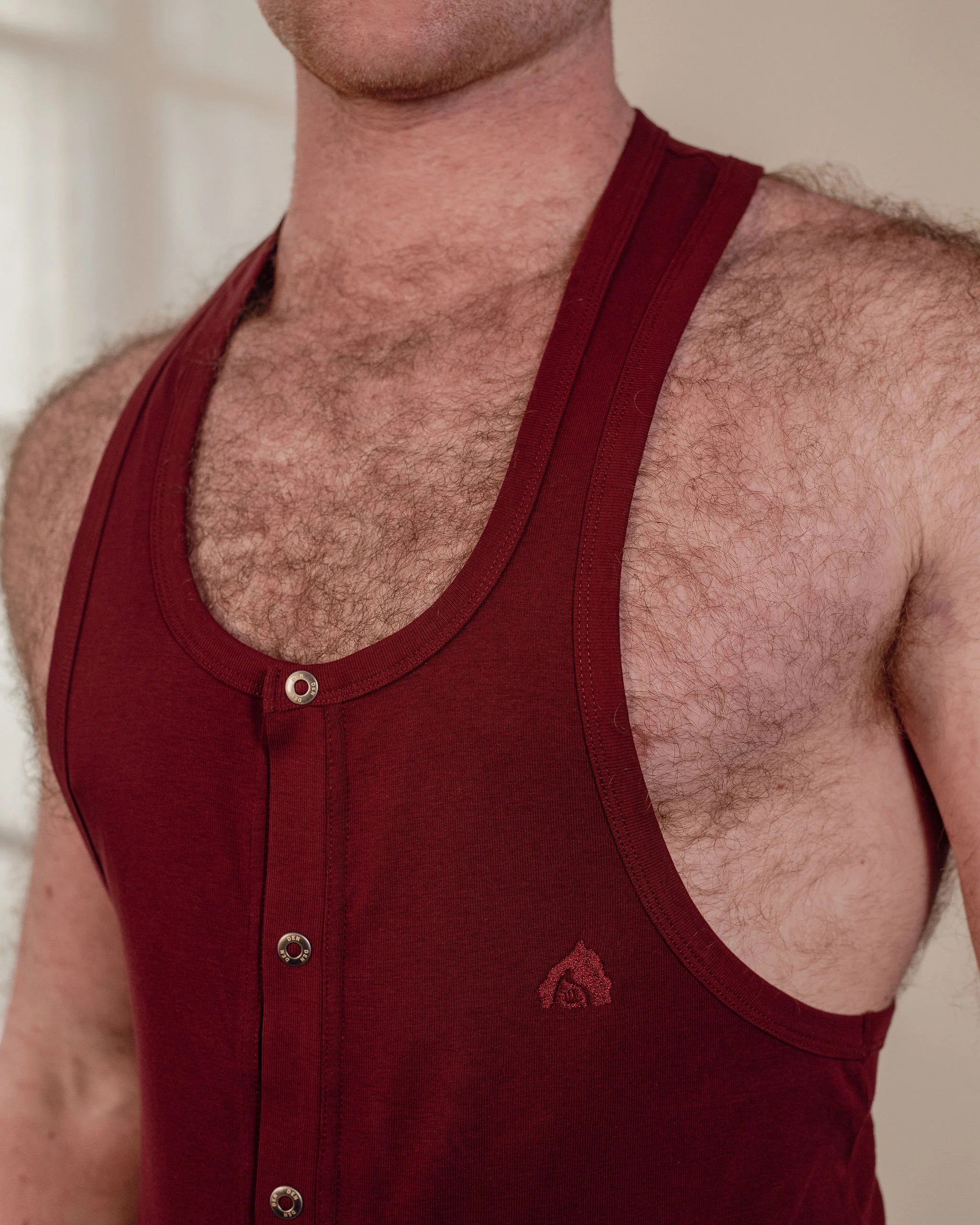 Vest Union Suit - Burgundy - Image 4
